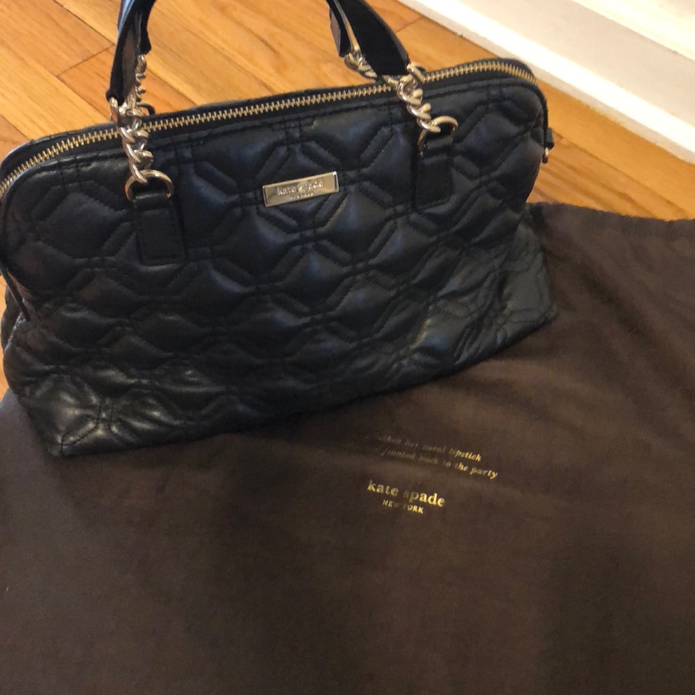 Kate spade quilted black bag